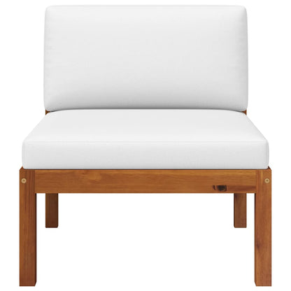 2 Piece Garden Lounge Set with Cushions Wood Acacia&Rope