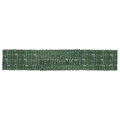 315490 vidaXL Balcony Screen with Dark Green Leaves 600x100 cm