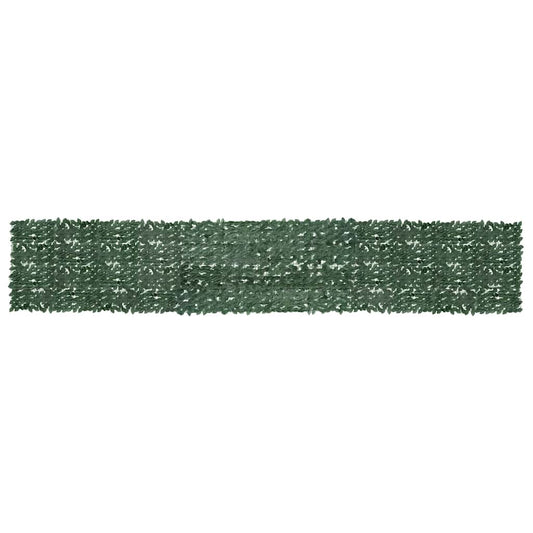 315490 vidaXL Balcony Screen with Dark Green Leaves 600x100 cm