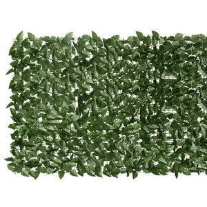 Balcony Screen with Dark Green Leaves 600x100 cm