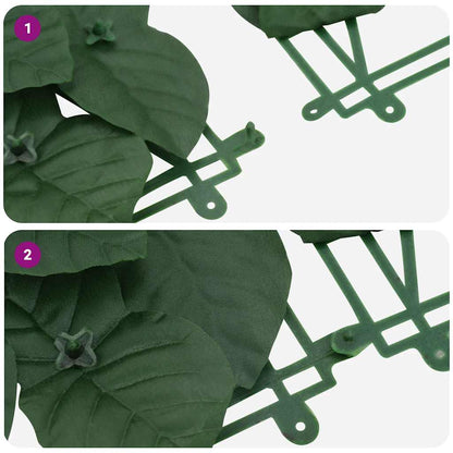 315491 vidaXL Balcony Screen with Dark Green Leaves 300x150 cm