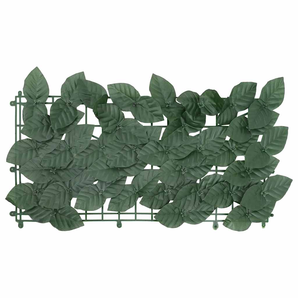 315492 vidaXL Balcony Screen with Dark Green Leaves 400x150 cm