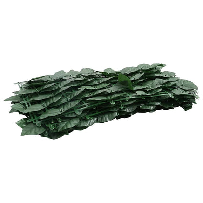 315492 vidaXL Balcony Screen with Dark Green Leaves 400x150 cm