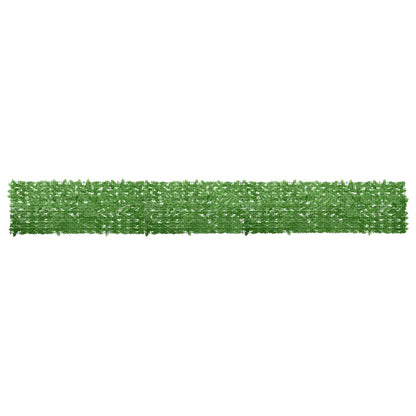 Balcony Screen with Green Leaves 236.2"x29.5