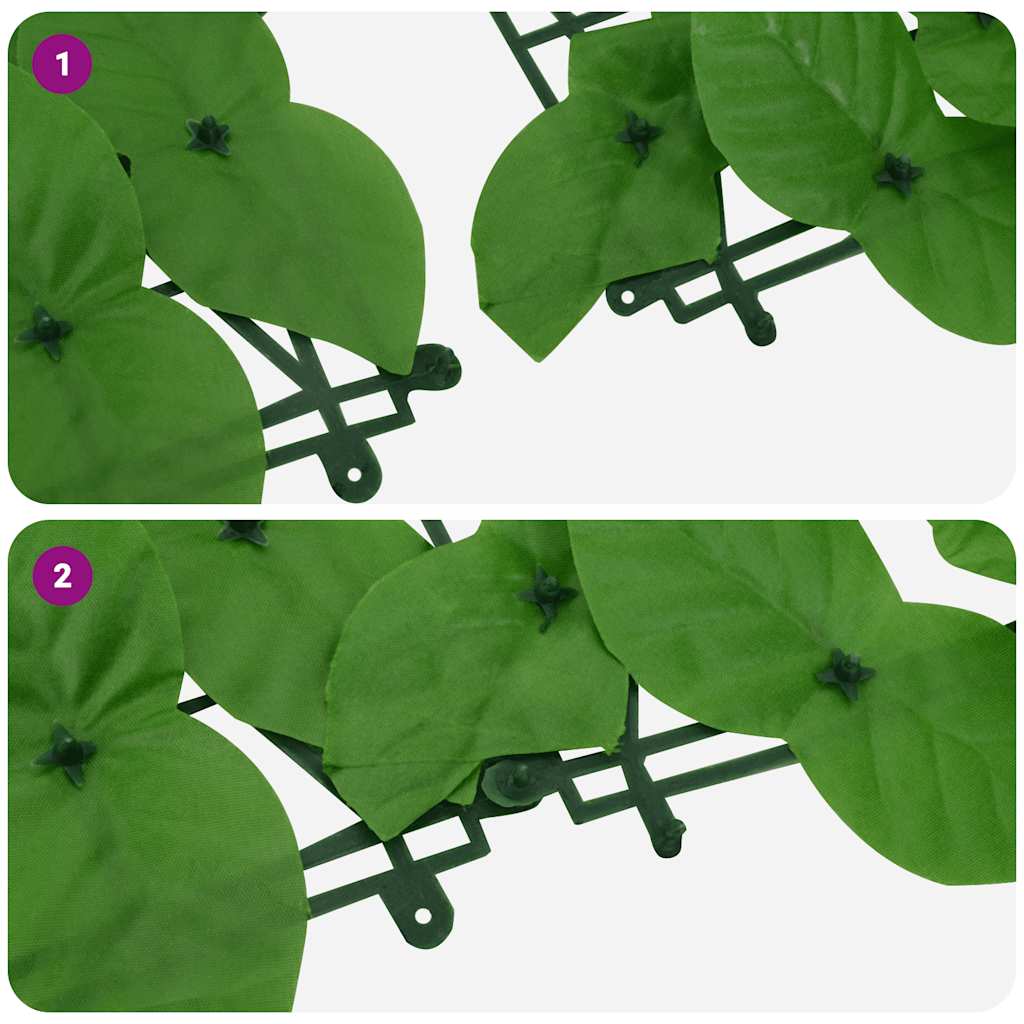Balcony Screen with Green Leaves 236.2"x29.5
