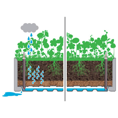 Garden Raised Bed with Self Watering System White 100x43x33 cm