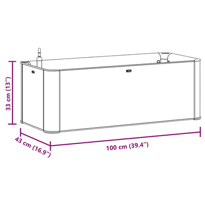 Garden Raised Bed with Self Watering System White 100x43x33 cm