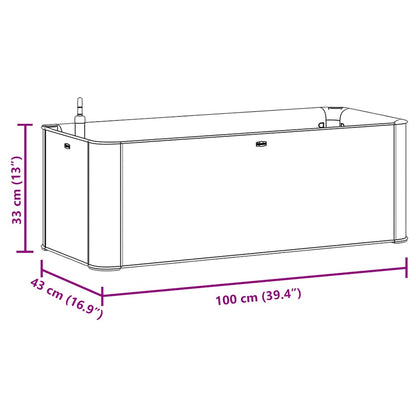 Garden Raised Bed with Self Watering System Mocha 100x43x33 cm