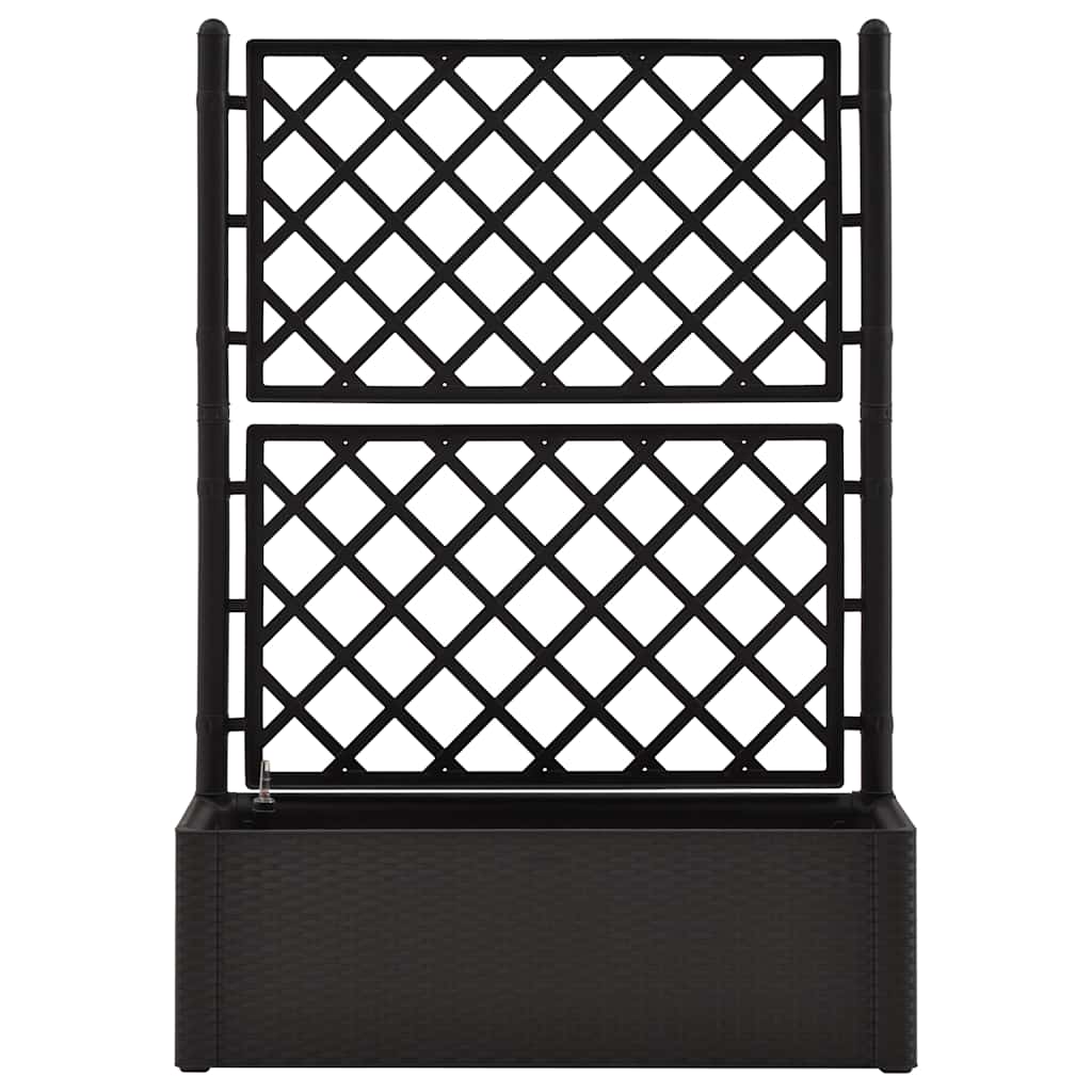 Garden Raised Bed with Trellis and Self Watering System Anthracite