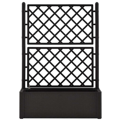 Garden Raised Bed with Trellis and Self Watering System Anthracite