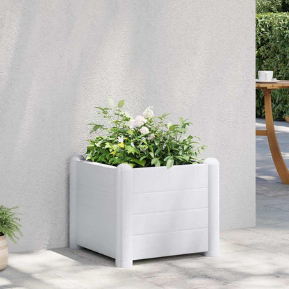 313971 vidaXL Garden Raised Bed PP White 43x43x35 cm