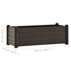 Garden Raised Bed PP Mocha 100x43x35 cm