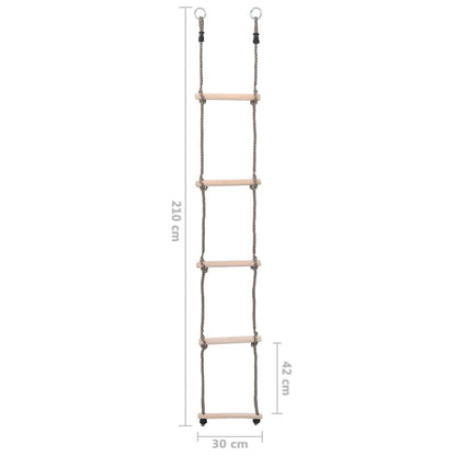 5-Step Ladder 210 cm Solid Pinewood