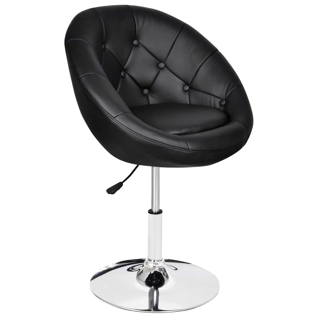 Bar Stools 2 pcs Black Faux Leather