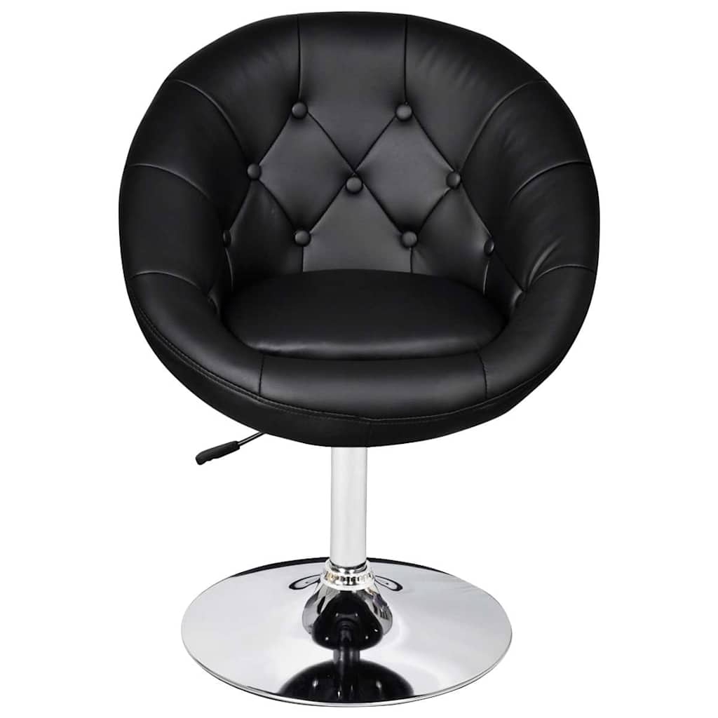 Bar Stools 2 pcs Black Faux Leather