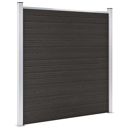Fence Panel WPC 180x186 cm Black