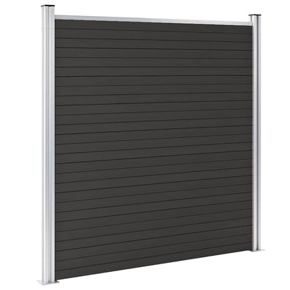 Fence Panel WPC 180x186 cm Black