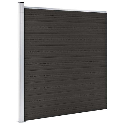 Fence Panel WPC 175x186 cm Black