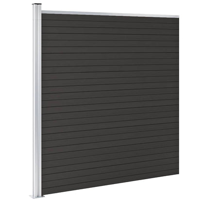 Fence Panel WPC 175x186 cm Black