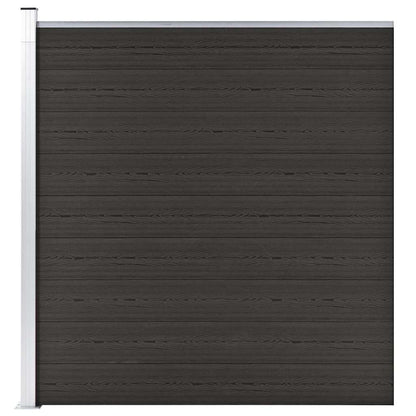 Fence Panel WPC 175x186 cm Black