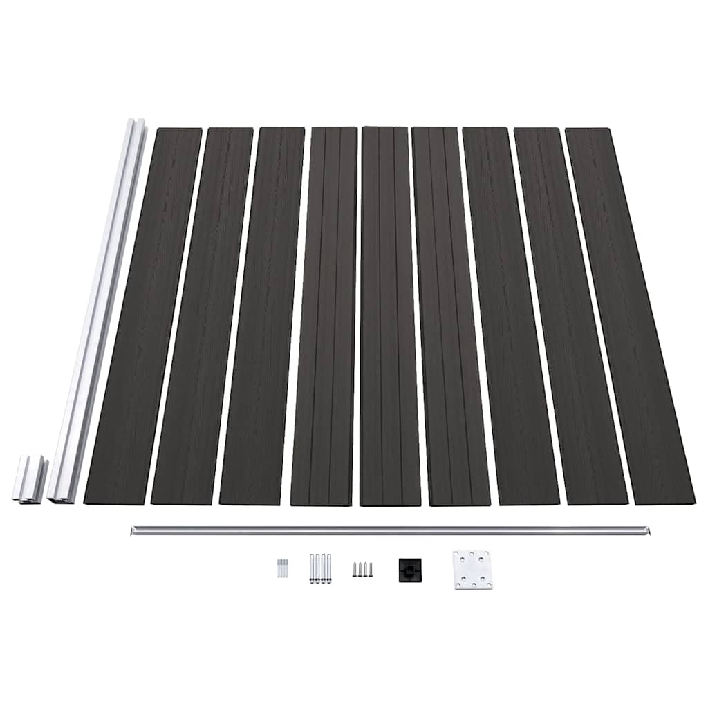 Fence Panel WPC 175x186 cm Black