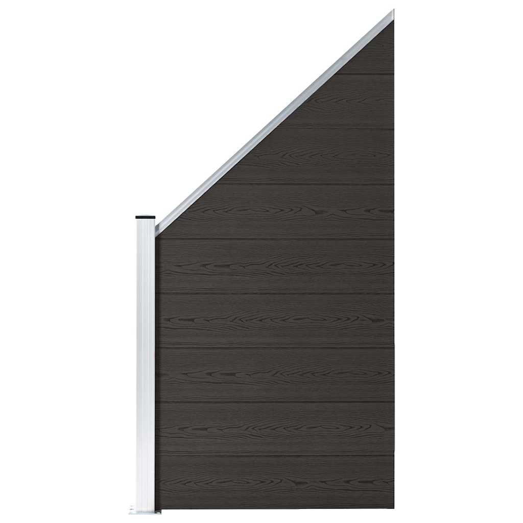 Fence Panel WPC 95x(105-180) cm Black