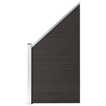 Fence Panel WPC 95x(105-180) cm Black