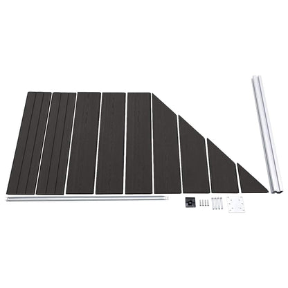 Fence Panel WPC 95x(105-180) cm Black