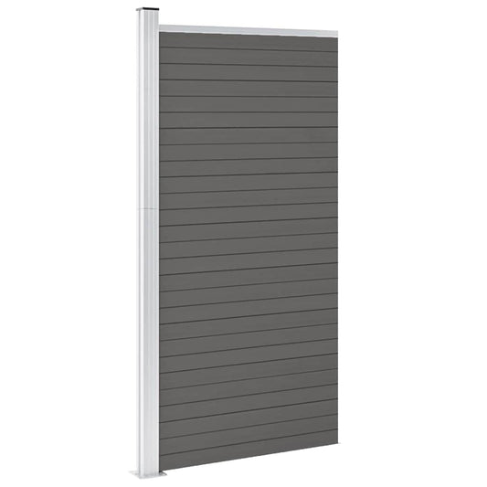 Fence Panel WPC 95x186 cm Grey