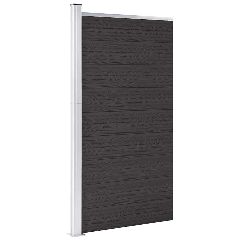 Fence Panel WPC 95x186 cm Black