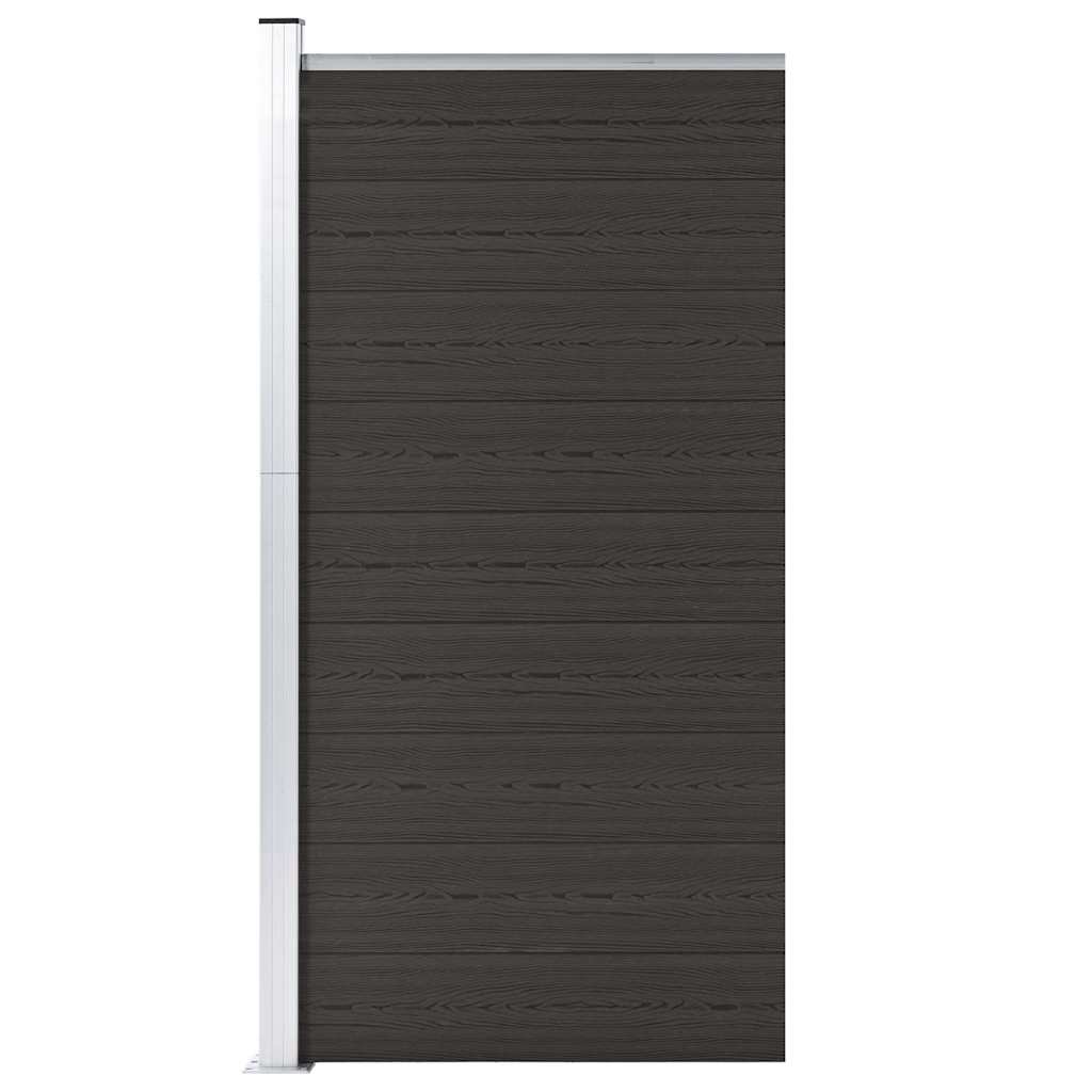 Fence Panel WPC 95x186 cm Black