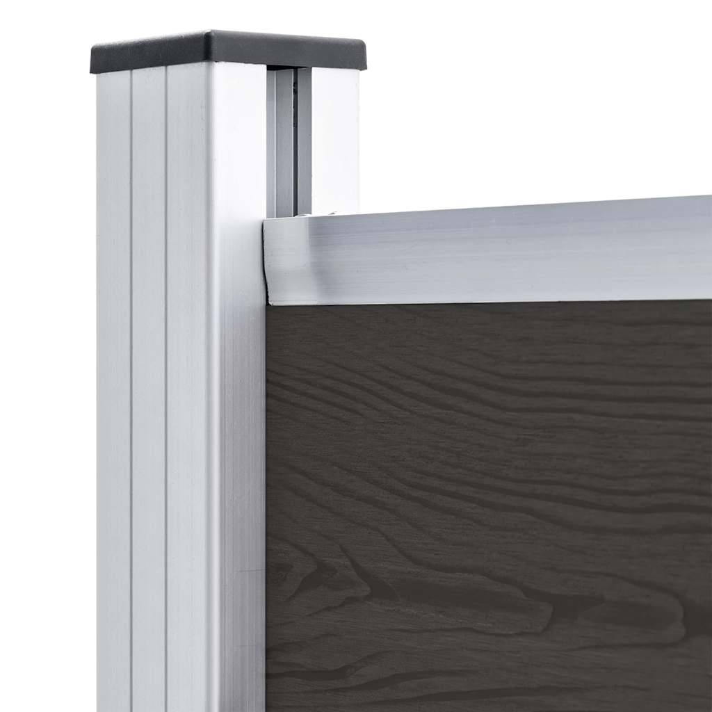 Fence Panel WPC 95x186 cm Black