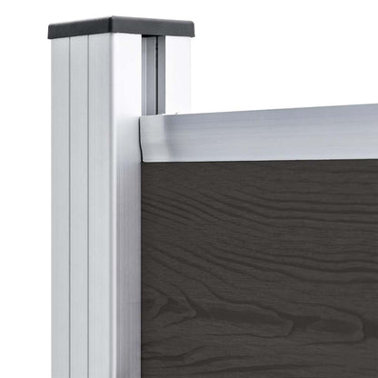Fence Panel WPC 95x186 cm Black