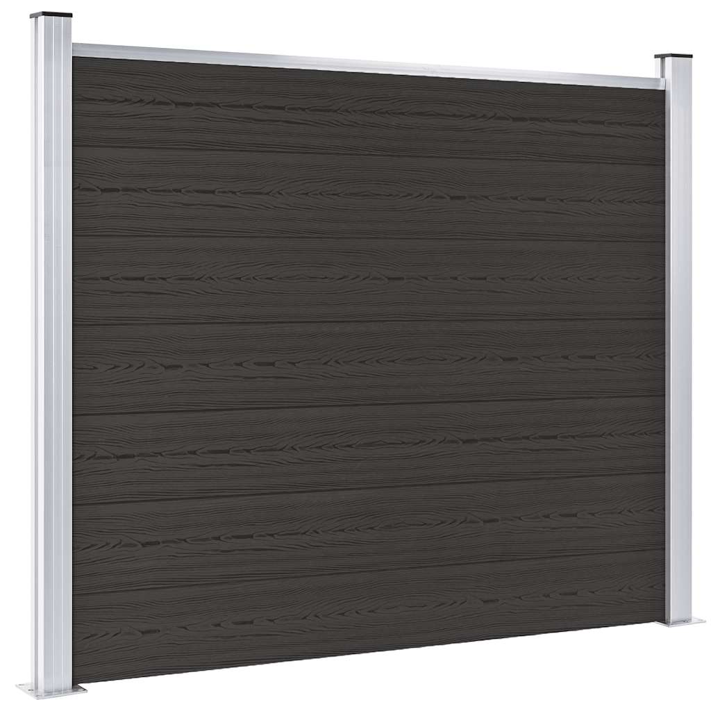 Fence Panel WPC 180x146 cm Black