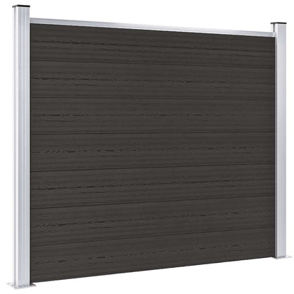 Fence Panel WPC 180x146 cm Black
