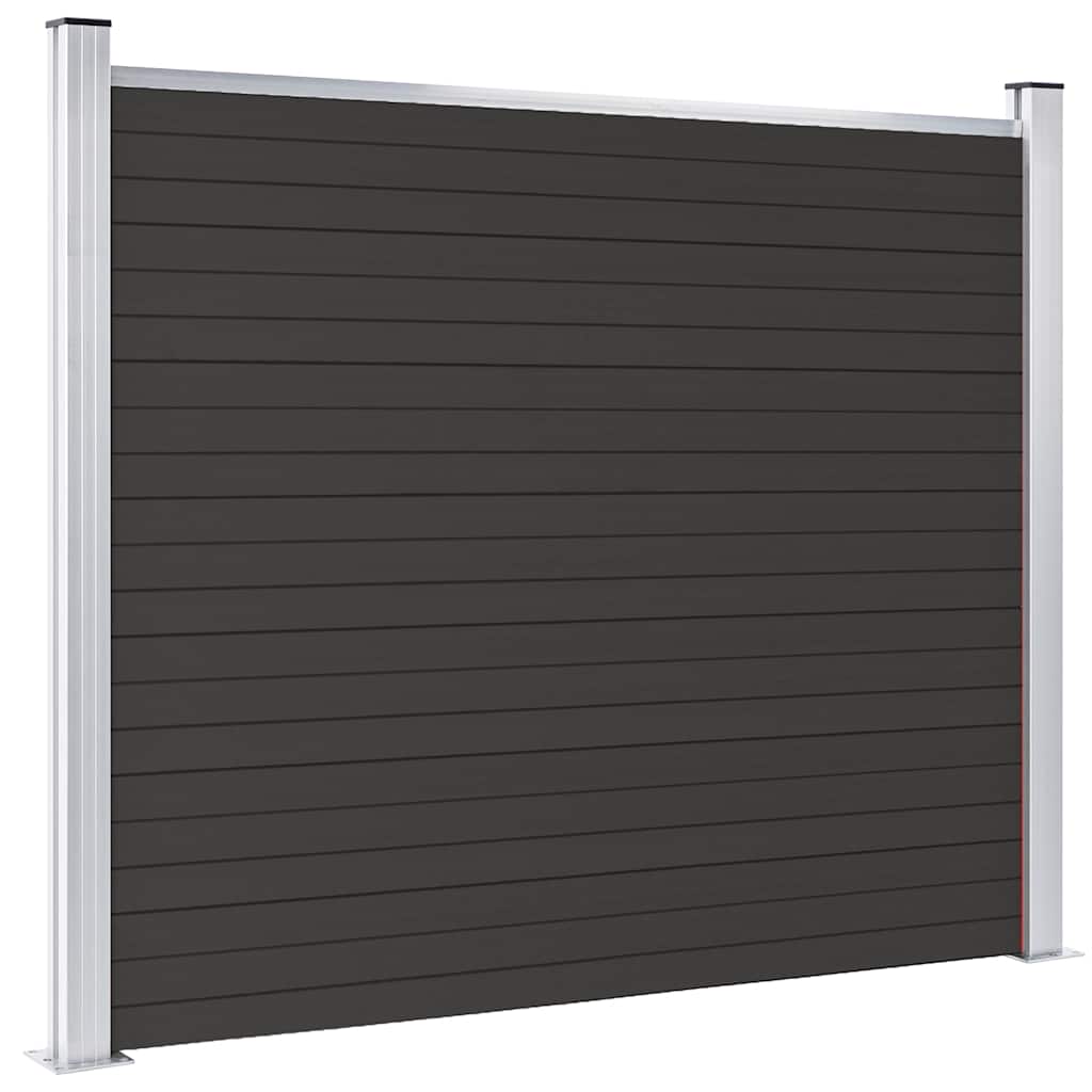 Fence Panel WPC 180x146 cm Black