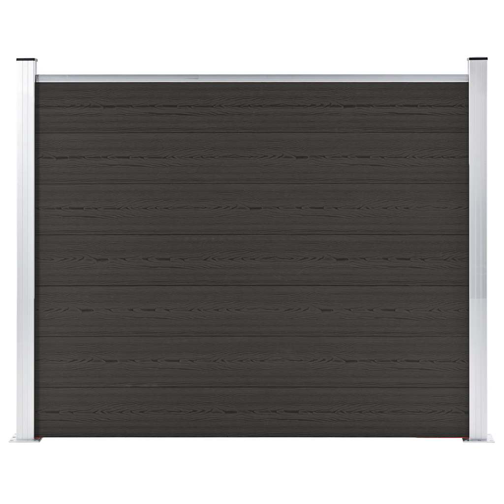 Fence Panel WPC 180x146 cm Black