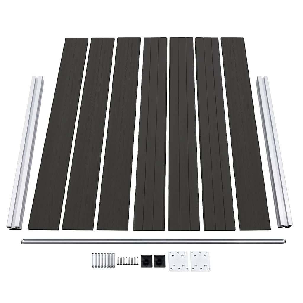Fence Panel WPC 180x146 cm Black