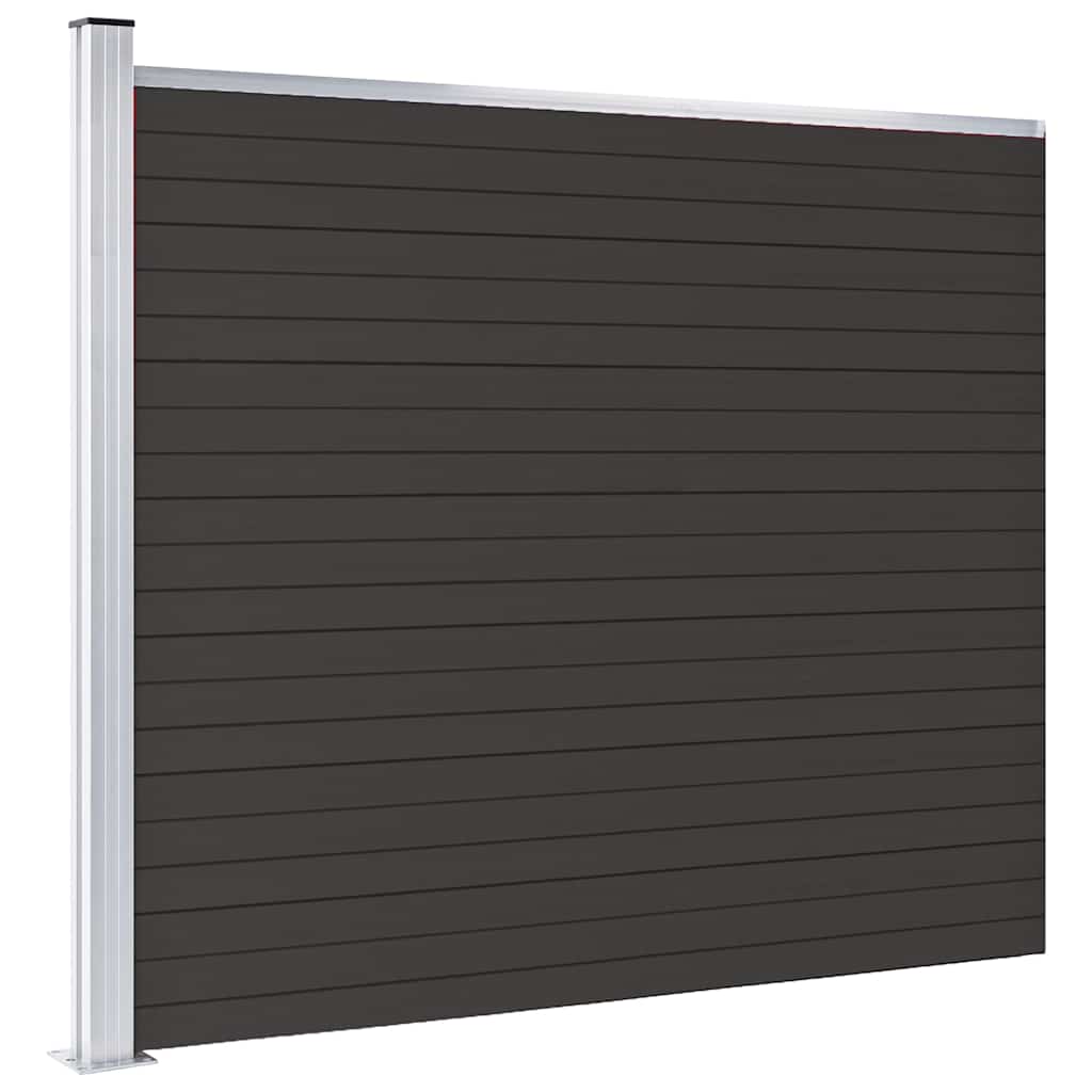 Fence Panel WPC 175x146 cm Black
