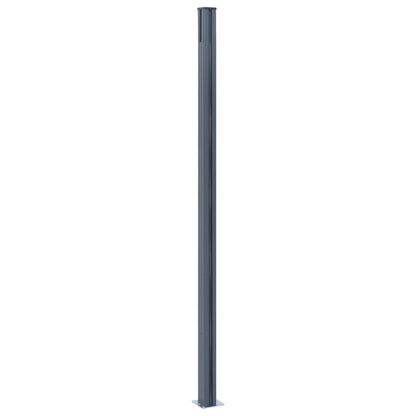 Fence Posts 3 pcs Dark Grey 185 cm Aluminium