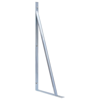 Support Brackets for Fence Post 2 pcs Galvanised Steel