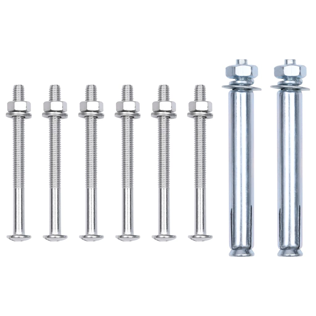 Support Brackets for Fence Post 2 pcs Galvanised Steel