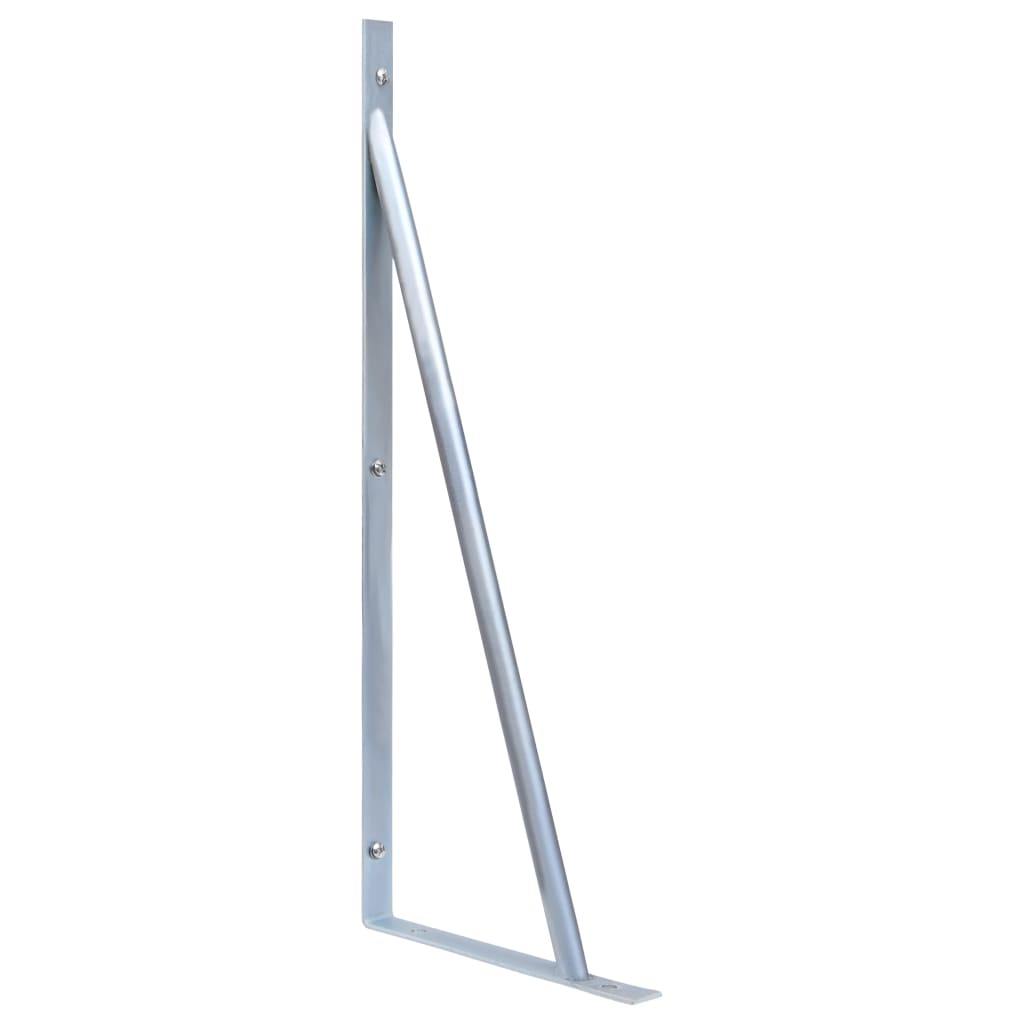 vidaXL Support Brackets for Fence Post 3 pcs Galvanized Steel