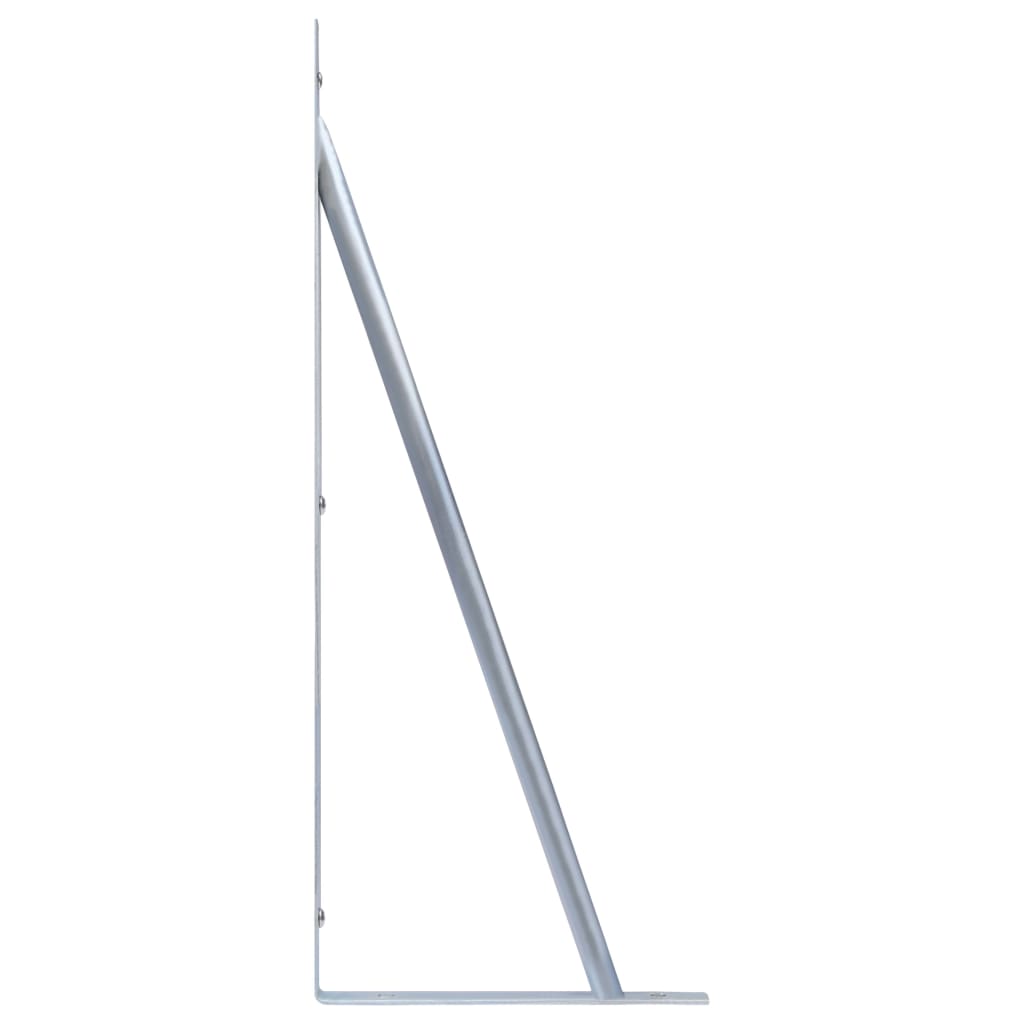 vidaXL Support Brackets for Fence Post 3 pcs Galvanized Steel