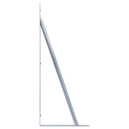 vidaXL Support Brackets for Fence Post 3 pcs Galvanized Steel