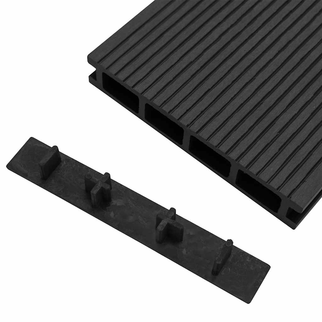 Decking End Caps 10 pcs Black Plastic