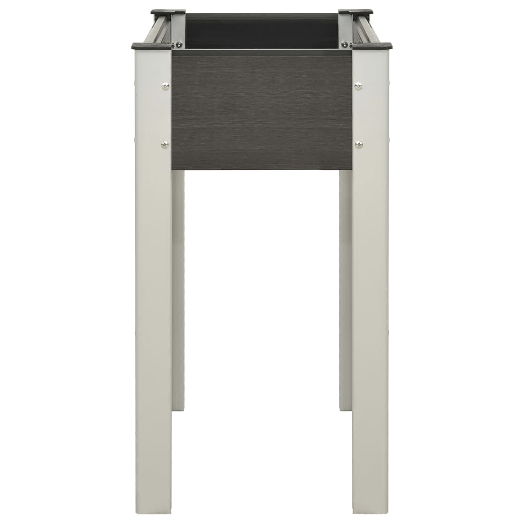 Garden Raised Bed 75x40x75 cm WPC Grey