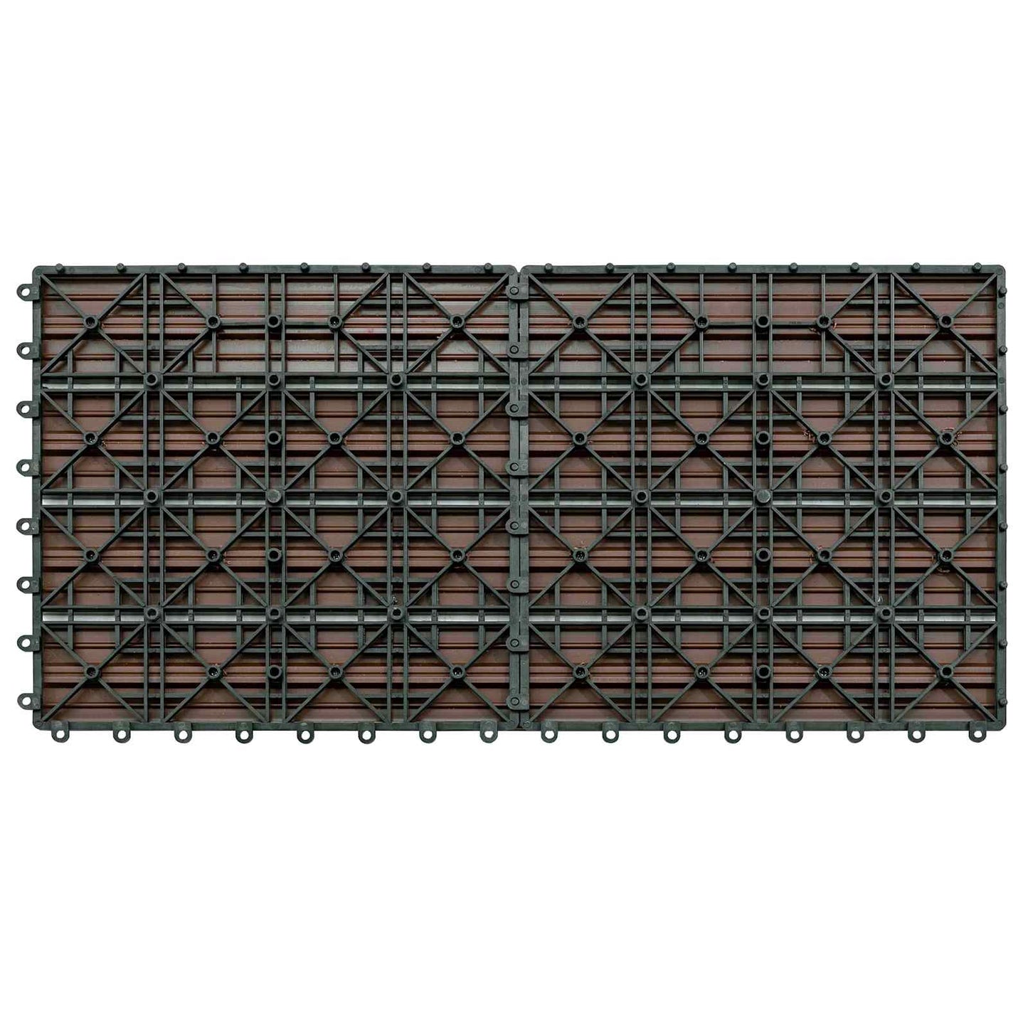 Decking Tile 6 pcs Brown 23.62 x 11.81 in WPC