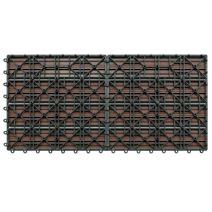Decking Tile 6 pcs Brown 23.62 x 11.81 in WPC