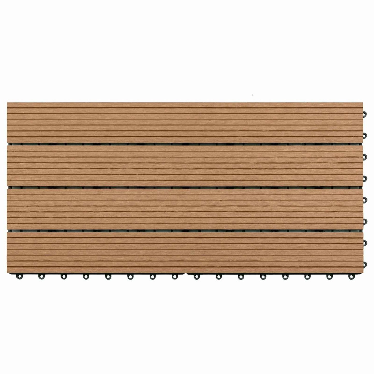 Decking Tile 6 pcs Brown 23.62 x 11.81 in WPC